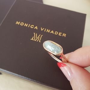 Monica Vinader aquamarine Vega ring